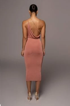 JLUXLABEL MAUVE MODERN MUSE MIDI DRESS GETAWAY WEAR