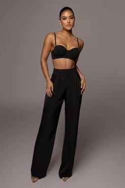 JLUXLABEL TOPS NOIR SOLENE BUSTIER