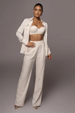 JLUXLABEL BOTTOMS BUTTERCREAM CANDICE TROUSERS