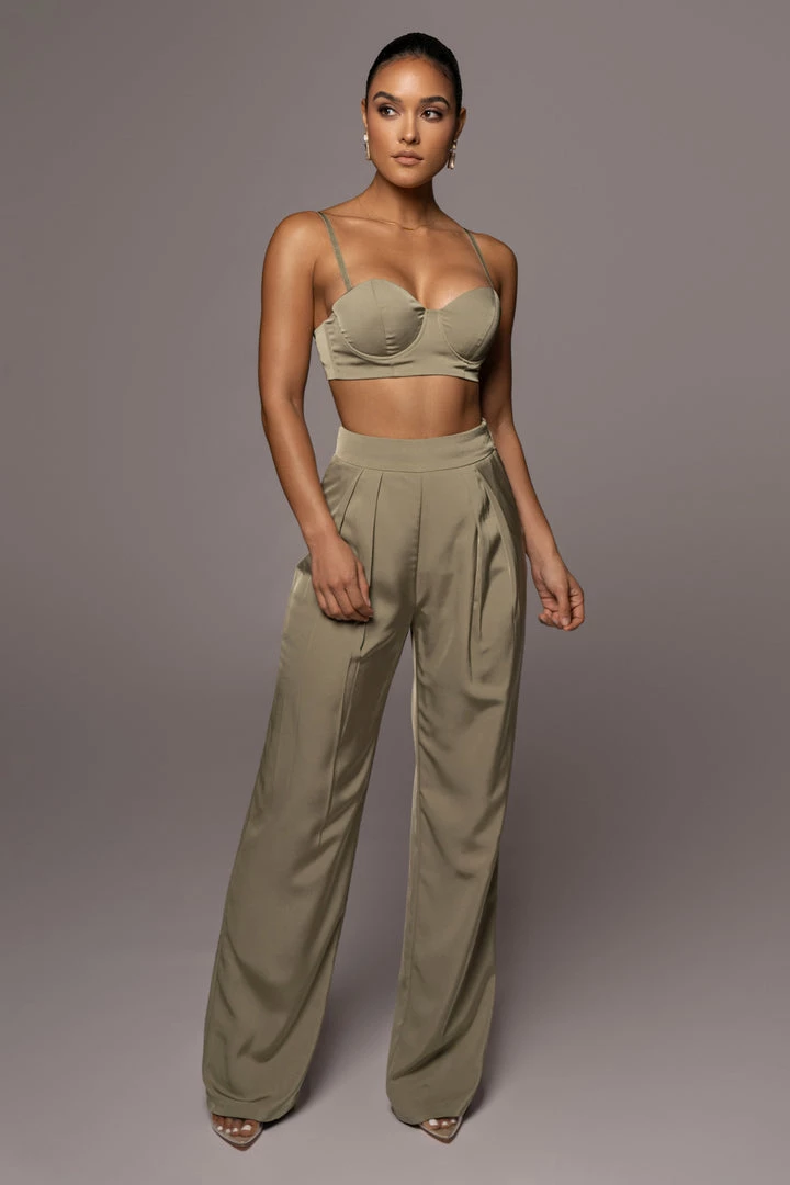JLUXLABEL BOTTOMS OLIVE CANDICE TROUSERS 5 JLUXLABEL BOTTOMS OLIVE CANDICE TROUSERS