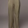 JLUXLABEL BOTTOMS OLIVE CANDICE TROUSERS