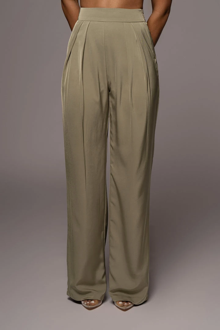 JLUXLABEL BOTTOMS OLIVE CANDICE TROUSERS 3 JLUXLABEL BOTTOMS OLIVE CANDICE TROUSERS