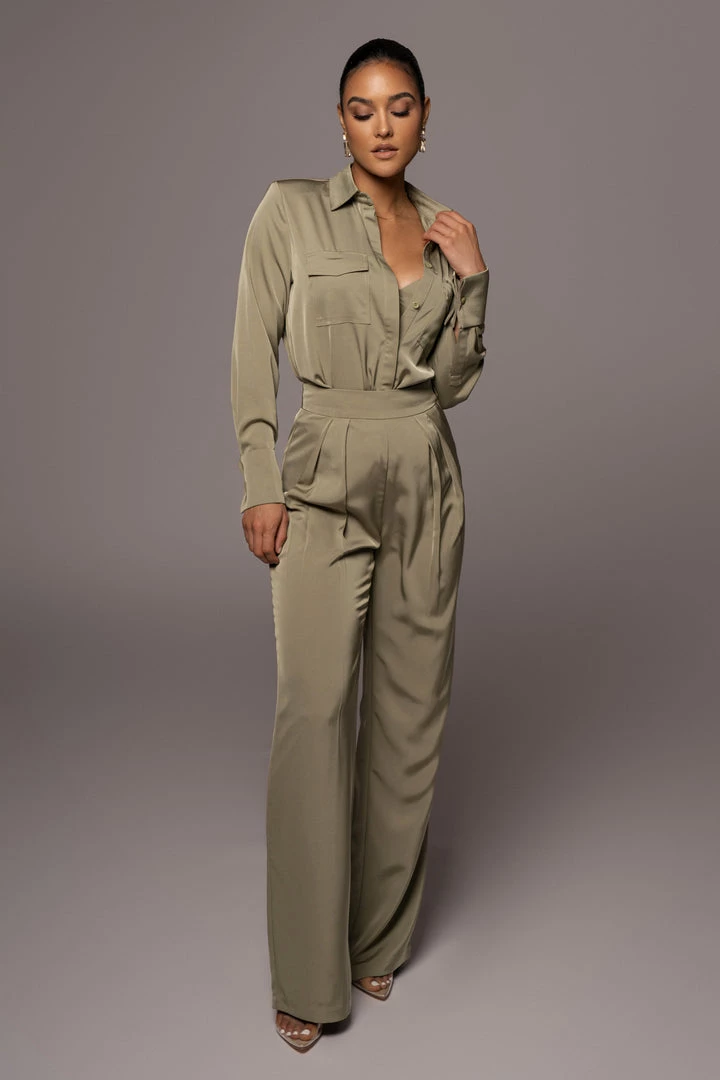 JLUXLABEL BOTTOMS OLIVE CANDICE TROUSERS 11 JLUXLABEL BOTTOMS OLIVE CANDICE TROUSERS