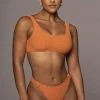 JLUXLABEL ORANGE BLESSE RIBBED BIKINI SET