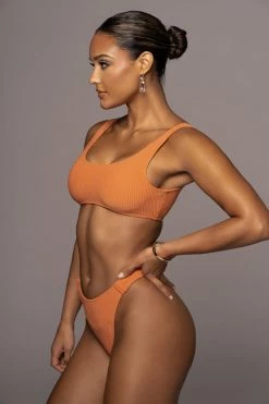 JLUXLABEL ORANGE BLESSE RIBBED BIKINI SET 20 JLUXLABEL ORANGE BLESSE RIBBED BIKINI SET