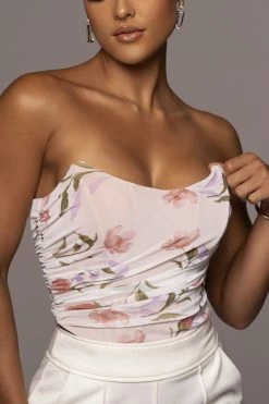 JLUXLABEL IVORY FULL BLOOM CORSET NEW ARRIVALS