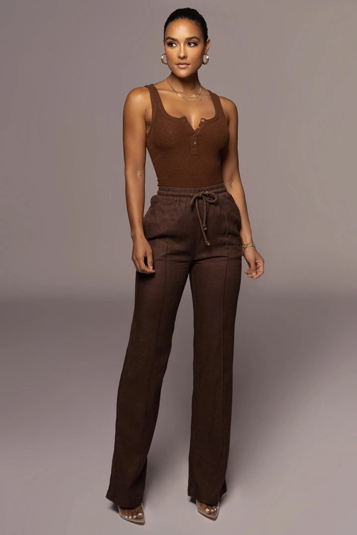 JLUXLABEL CHOCOLATE BUTTONED RIBBED TANK TOPS 4 JLUXLABEL CHOCOLATE BUTTONED RIBBED TANK TOPS