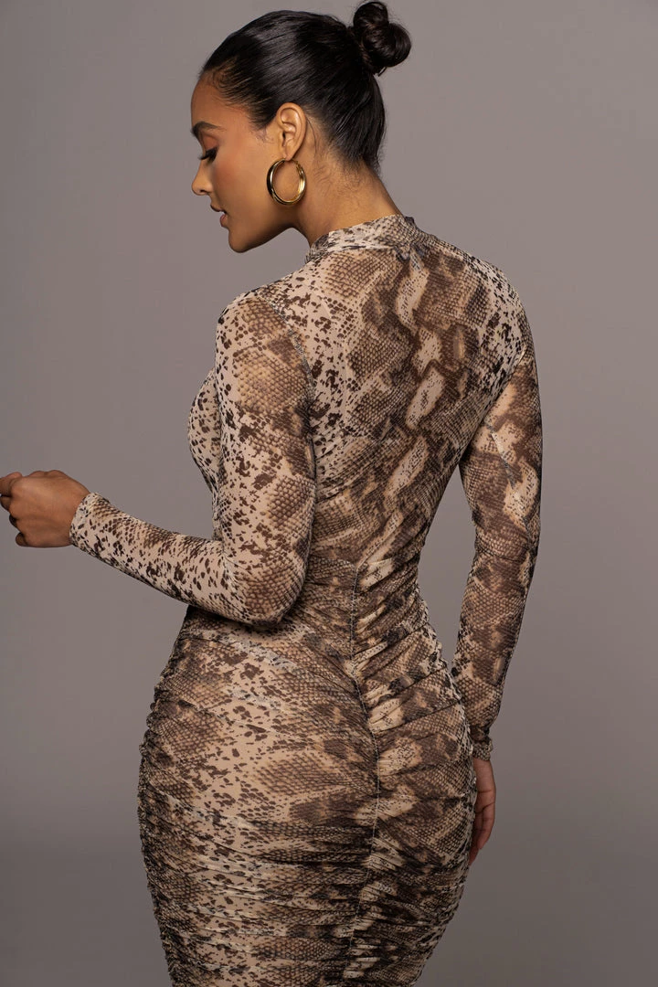 JLUXLABEL SNAKESKIN BOA MOCK NECK SHEER DRESS 15 JLUXLABEL SNAKESKIN BOA MOCK NECK SHEER DRESS