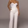 JLUXLABEL WHITE DOLLY TAILORED TROUSERS NEW ARRIVALS