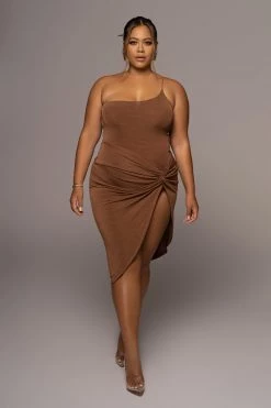 JLUXLABEL CHOCOLATE NEW FLAME SLINKY SKIRT SET