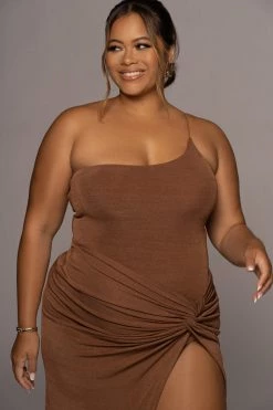 JLUXLABEL CHOCOLATE NEW FLAME SLINKY SKIRT SET