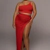 JLUXLABEL RED HERE TO STAY SLINKY SKIRT SET NEW ARRIVALS