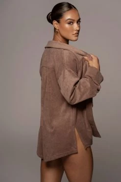 JLUXLABEL SALE CHOCOLATE EASON OVERSIZED BUTTON UP SHIRT