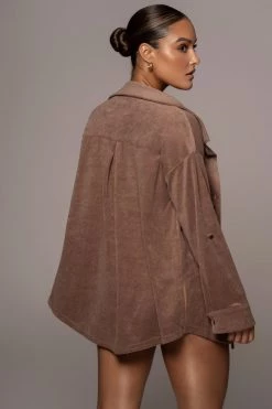 JLUXLABEL SALE CHOCOLATE EASON OVERSIZED BUTTON UP SHIRT