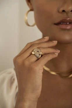 Fame Accessories GOLD KIAH RING