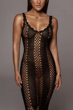 JLUXLABEL BLACK SUMMER SUNSET MAXI DRESS