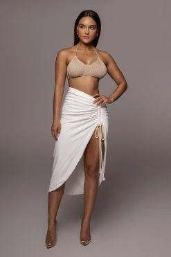 JLUXLABEL IVORY SPRING RUCHED LINEN SKIRT NEW ARRIVALS 20 JLUXLABEL IVORY SPRING RUCHED LINEN SKIRT NEW ARRIVALS