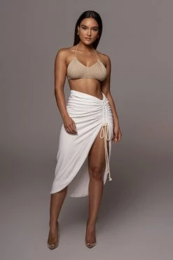 JLUXLABEL IVORY SPRING RUCHED LINEN SKIRT NEW ARRIVALS 21 JLUXLABEL IVORY SPRING RUCHED LINEN SKIRT NEW ARRIVALS