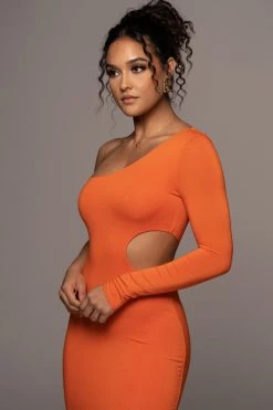 JLUXLABEL TANGERINE JULIA MIDI DRESS