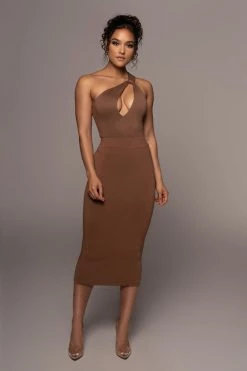 JLUXLABEL PECAN LEILAH MIDI SKIRT