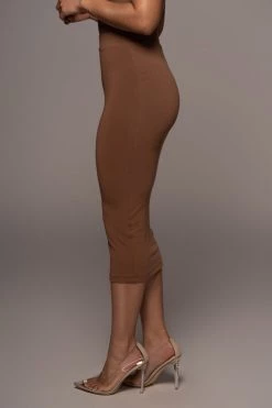JLUXLABEL PECAN LEILAH MIDI SKIRT 14 JLUXLABEL PECAN LEILAH MIDI SKIRT