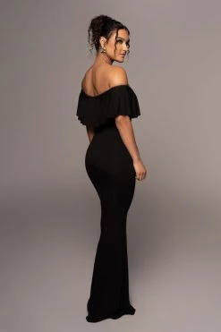 JLUXLABEL NEW ARRIVALS BLACK ESTELLE RUFFLED MAXI DRESS 13 JLUXLABEL NEW ARRIVALS BLACK ESTELLE RUFFLED MAXI DRESS