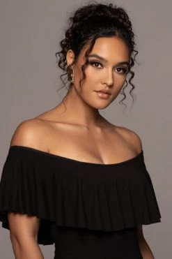 JLUXLABEL NEW ARRIVALS BLACK ESTELLE RUFFLED MAXI DRESS 10 JLUXLABEL NEW ARRIVALS BLACK ESTELLE RUFFLED MAXI DRESS