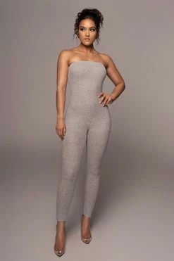 JLUXLABEL NEW ARRIVALS GREY NO RULES JUMPSUIT