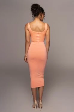 JLUXLABEL PEACH LEILAH MIDI SKIRT NEW ARRIVALS