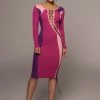 JLUXLABEL FUCHSIA VIRA LACE UP DRESS