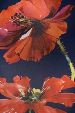 JLUXLABEL NAVY FLORAL CORA MIDI DRESS