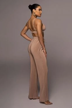 JLUXLABEL BEIGE VERIA DRAWSTRING PANTS