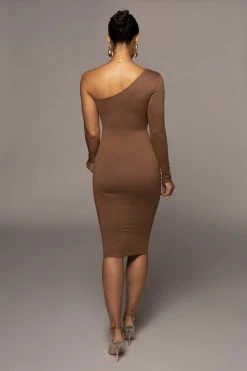 JLUXLABEL PECAN FAIRA KEYHOLE DRESS