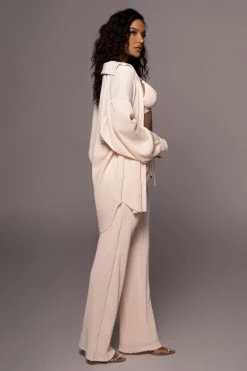 JLUXLABEL BUTTERCREAM DINA BUTTON DOWN TOP