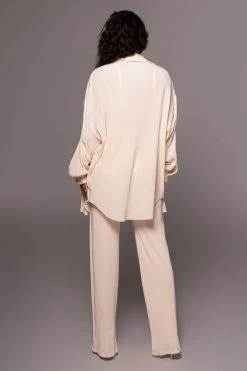 JLUXLABEL BUTTERCREAM DINA BUTTON DOWN TOP