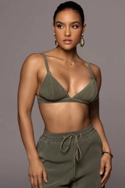 JLUXLABEL OLIVE GOING STEADY BRALETTE TOP NEW ARRIVALS