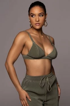 JLUXLABEL OLIVE GOING STEADY BRALETTE TOP NEW ARRIVALS