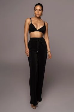 JLUXLABEL NOIR VERIA DRAWSTRING PANTS NEW ARRIVALS