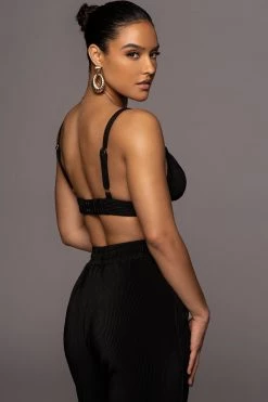 JLUXLABEL NOIR GOING STEADY BRALETTE TOP