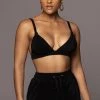 JLUXLABEL NOIR GOING STEADY BRALETTE TOP