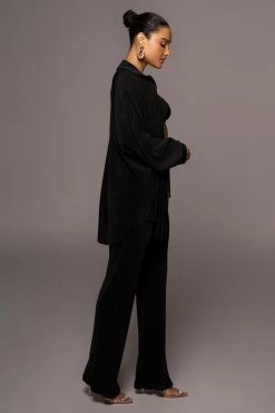 JLUXLABEL NOIR DINA BUTTON DOWN TOP 16 JLUXLABEL NOIR DINA BUTTON DOWN TOP