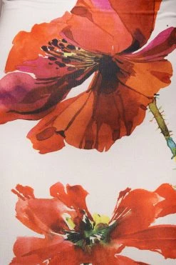 JLUXLABEL NEW ARRIVALS WHITE FLORAL CORA MIDI DRESS