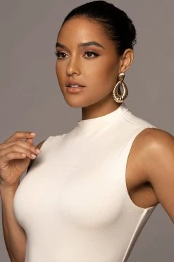 JLUXLABEL JLUXBASIX BUTTERCREAM CIELA HIGH NECK BODYSUIT