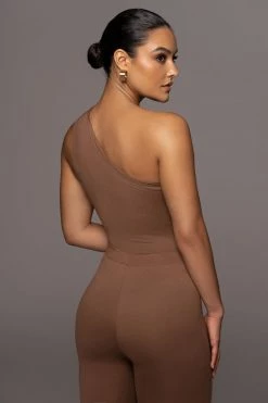 JLUXLABEL NEW ARRIVALS PECAN PRISCILLA KEYHOLE BODYSUIT