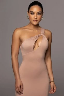 JLUXLABEL NEW ARRIVALS FRAPPE JOANNA KEYHOLE DRESS