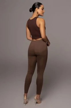 JLUXLABEL JLUXBASIX Chocolate Soft Leggings NEW ARRIVALS