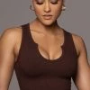 JLUXLABEL CHOCOLATE KACEY CROP TOP