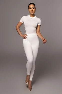 JLUXLABEL JLUXBASIX White Soft Leggings NEW ARRIVALS