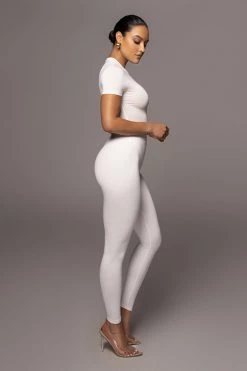 JLUXLABEL JLUXBASIX White Soft Leggings NEW ARRIVALS