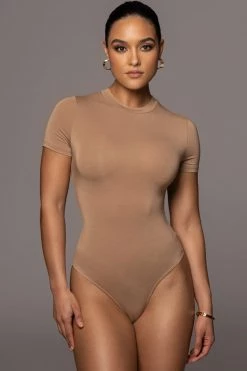 JLUXLABEL JLUXBASIX TAN IDEAL BODYSUIT NEW ARRIVALS